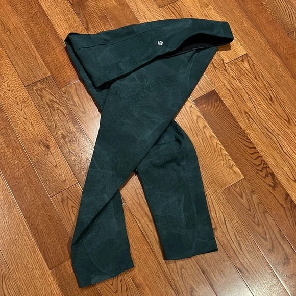 Tuff athletics forest green printed leggings Sz XXL - Picture 3 of 17